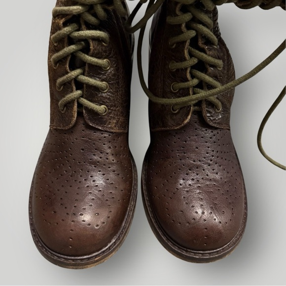 Rare Vtg Sam Edelman Dupree Lace up Boots Real Fur Shearling Sz 9 - Picture 6 of 13